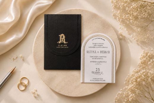 Siyah Altın Monogram Kemerli