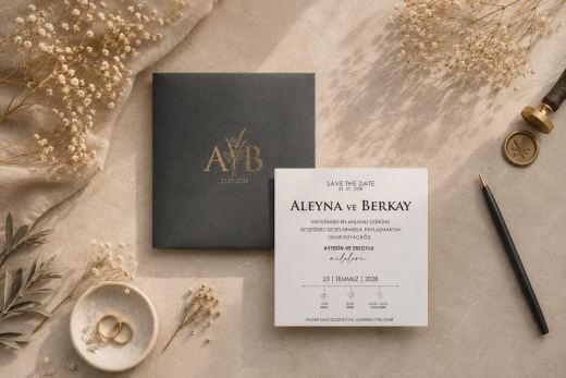 Antrasit Altın Monogram
